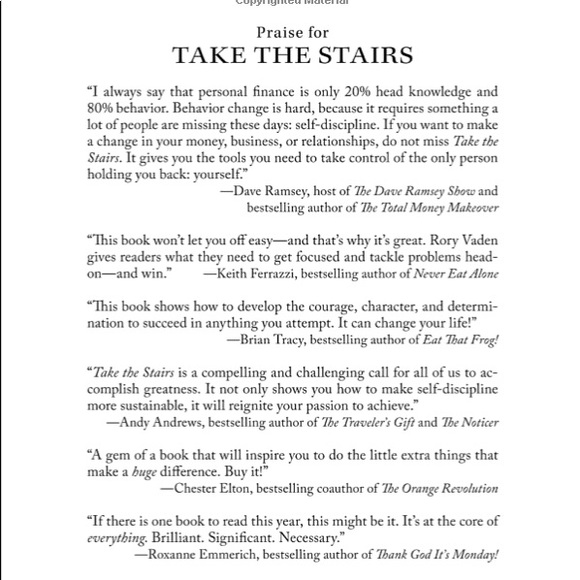 Take The Stairs by Rory Vaden - Picture 3 of 9